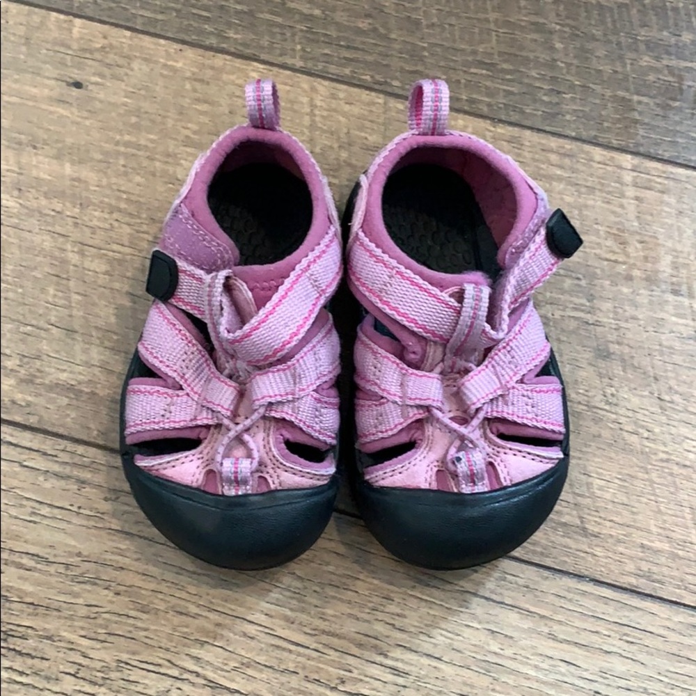 Pink keen sandals toddler size 5